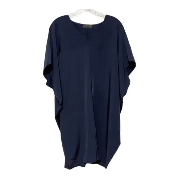 Hatch Slouch O/S One Size V Neck Maternity Dress in Blue - Picture 2 of 5